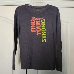 Saucony gray long sleeved workout shirt womens size large